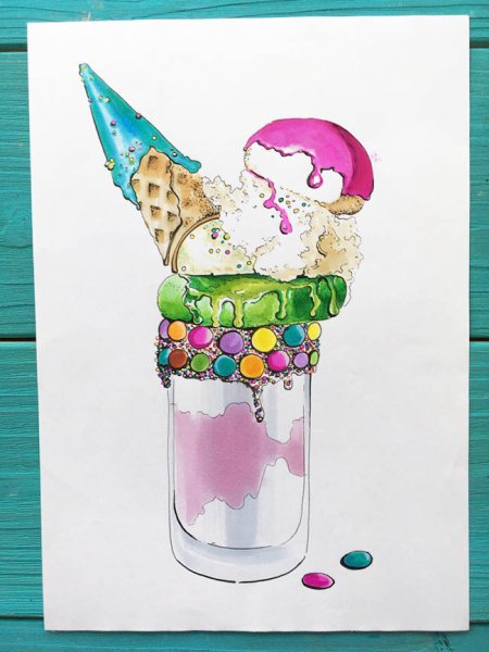 Коктейль маркерами