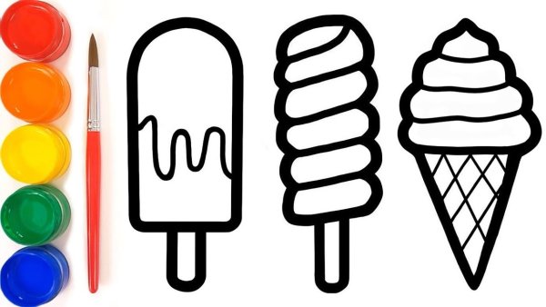 Мороженое фломастерами