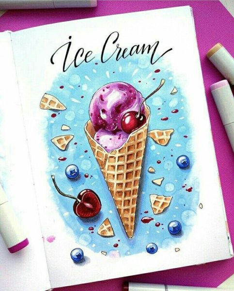 Мороженое раскраска для детей