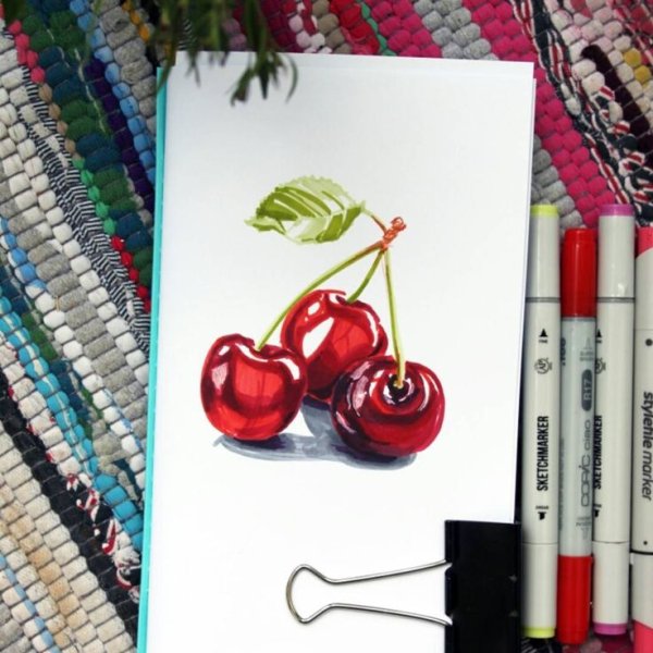 Рисунки спиртовыми маркерами