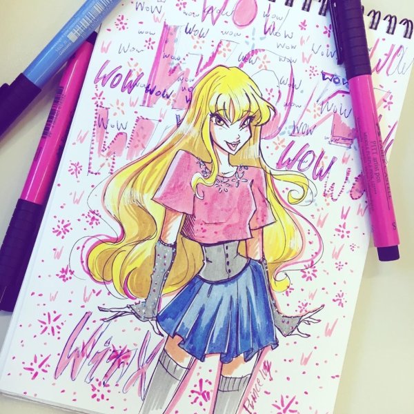 Рисунки Винкс в скетчбуке