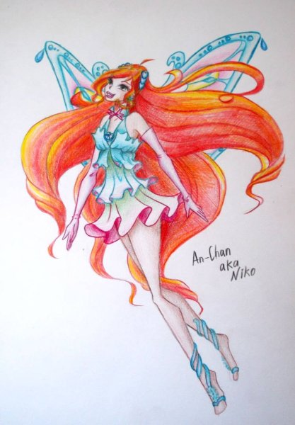 Винкс Блум для срисовки