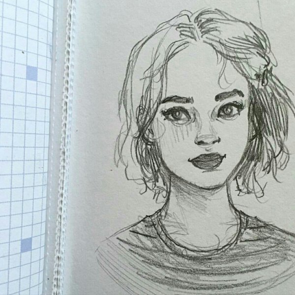 Рисунки для скетчбука девушки