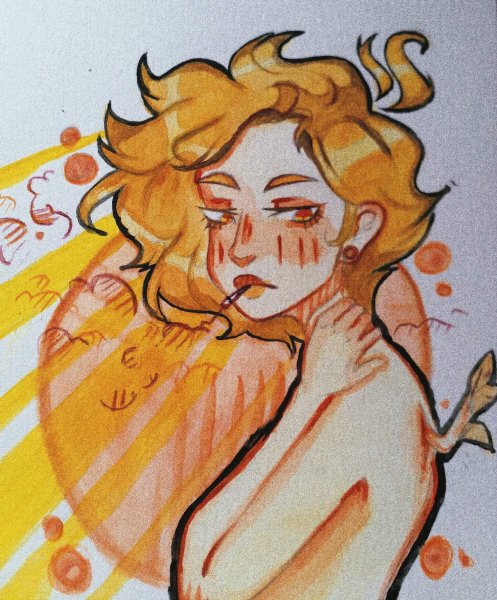 Девушка арт акварель