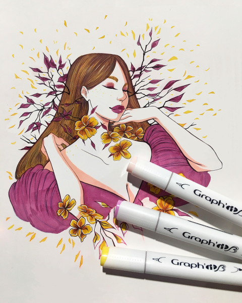 Рисунки маркерами для скетчинга