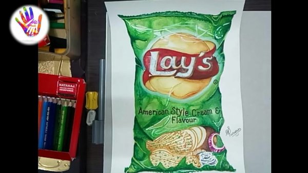 Пачка чипсов рисунок