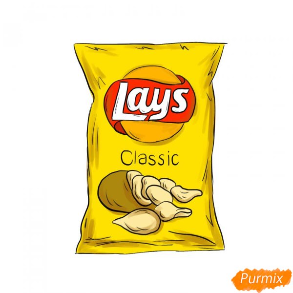 Чипсы рисунок легко