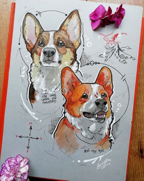 Идеи для рисунков корги