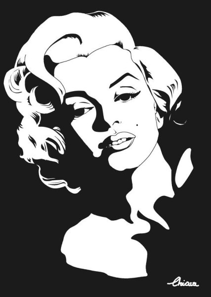 Портрет Мэрилин Монро силуэт