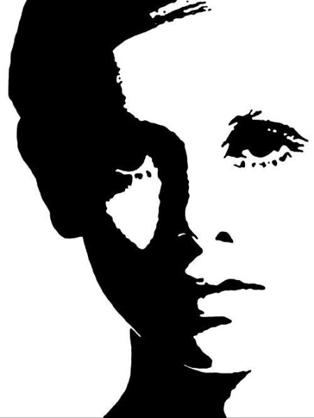 Графический Силуэтный портрет
