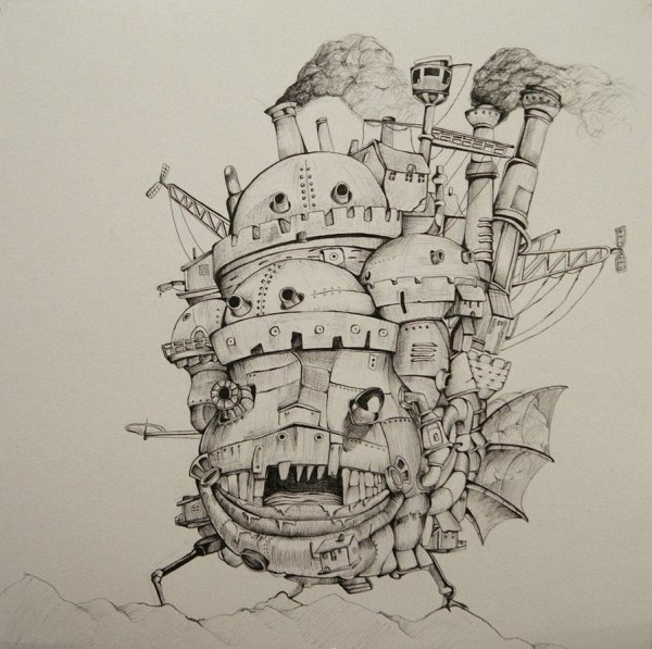 Тату Ходячий замок Хаула эскизы