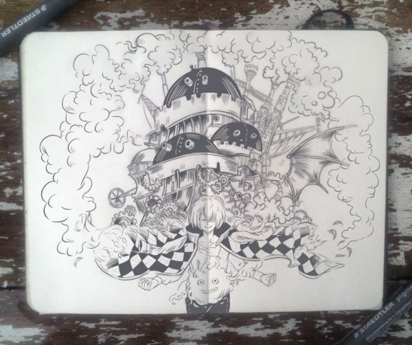 Раскраска антистресс аниме Хаяо Миядзаки