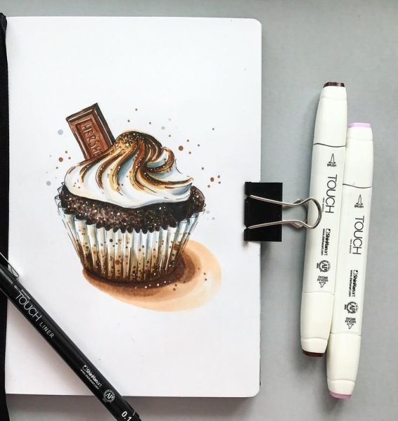 Рисунки спиртовыми маркерами