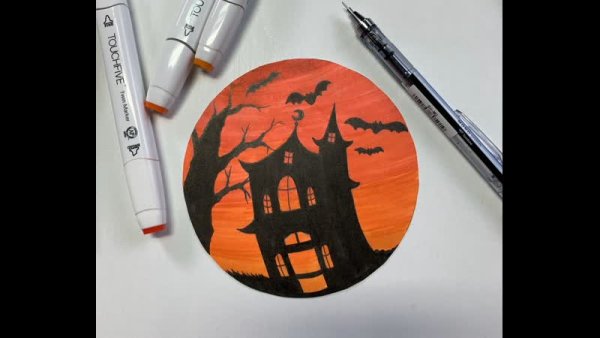 Хэллоуин маркерами