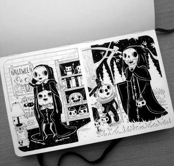 Скетчбук Хэллоуин