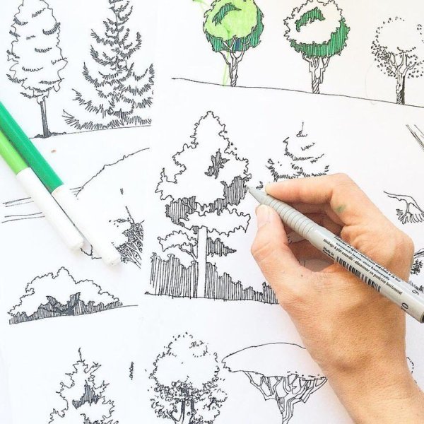 Дерево маркерами