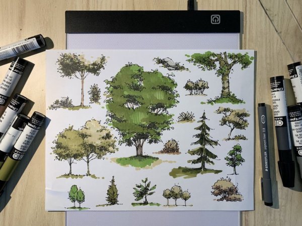 Дерево маркерами