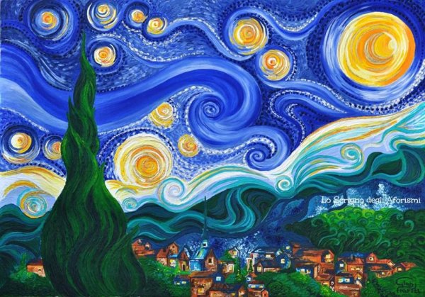 Квиллинг Ван Гог Звездная ночь