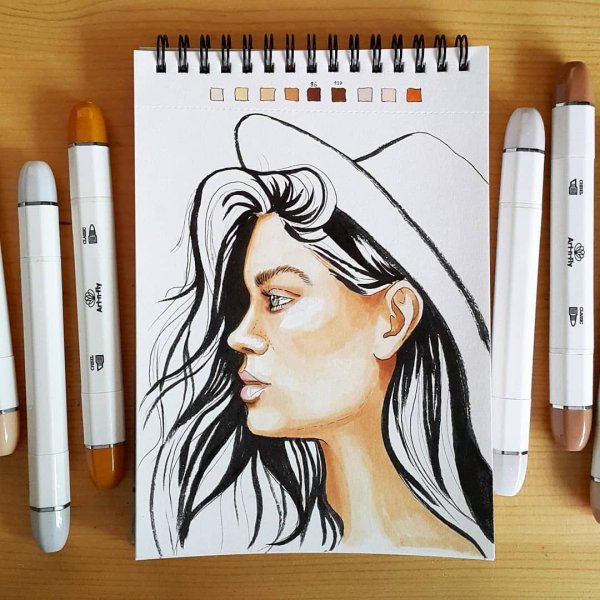 Скетчинг маркерами Лизы Красновой