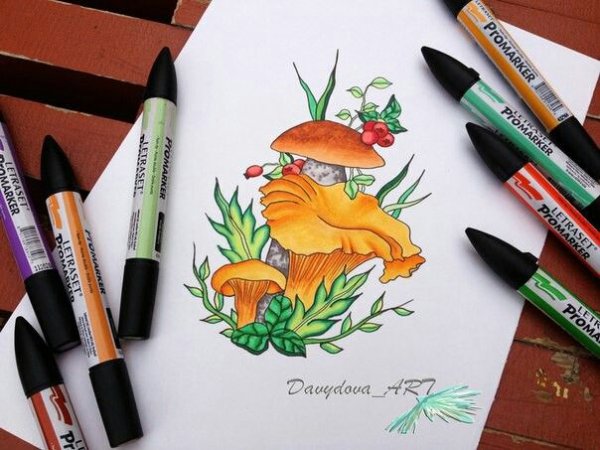 Красивые скетчи маркерами