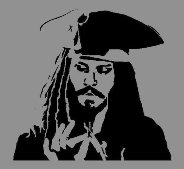 Джонни Депп портрет трафарет