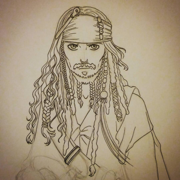 Джек Воробей скетч