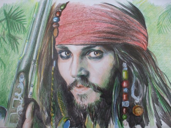 Капитан Джек Воробей рисунок