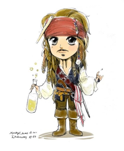 Капитан Джек Воробей портрет