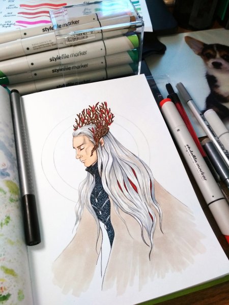 Эльфы арт маркерами