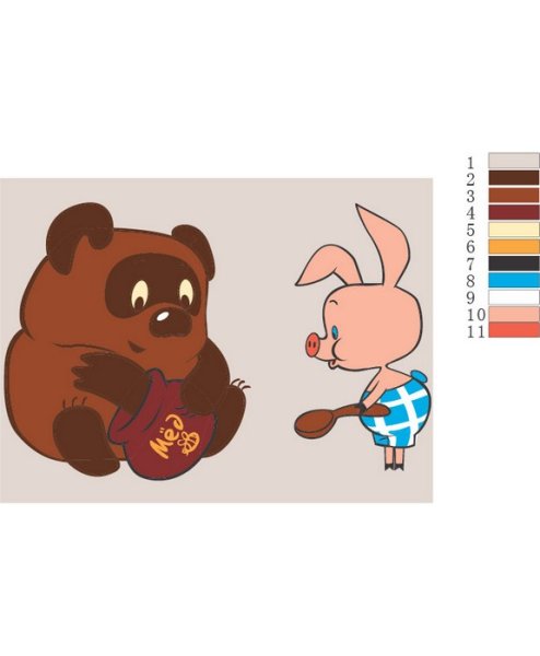 Винни пух цветной