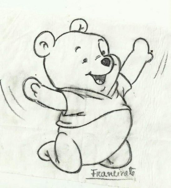 Винни пух карандашом