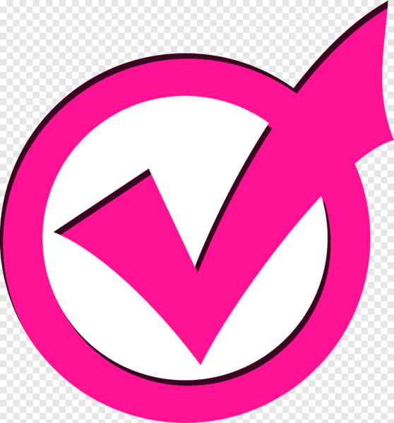 Розовый значок