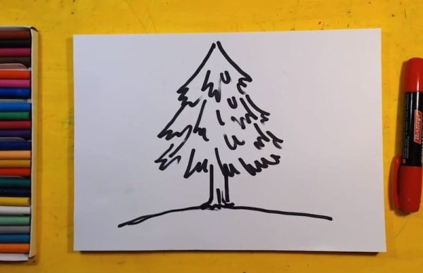 Елочка ручкой