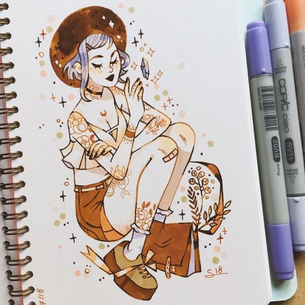 Полароиды рисунки маркерами