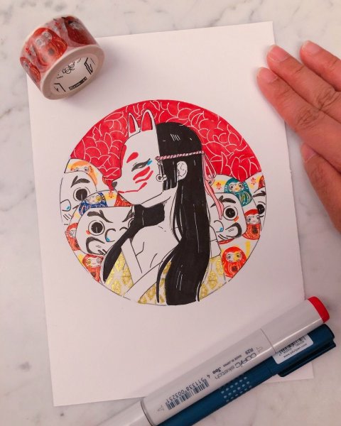 Необычные рисунки фломастерами