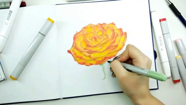 Туториал рисования цветов