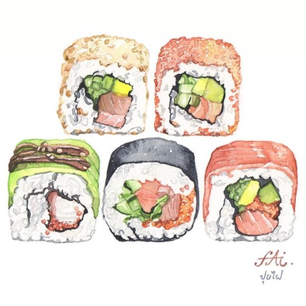 Роллы скетч