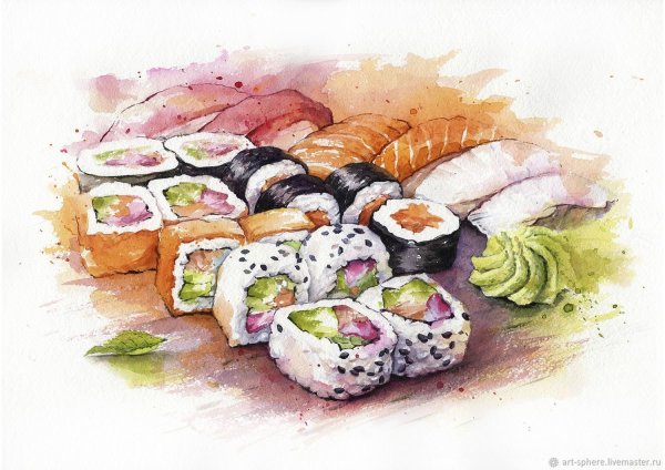 Роллы зарисовка