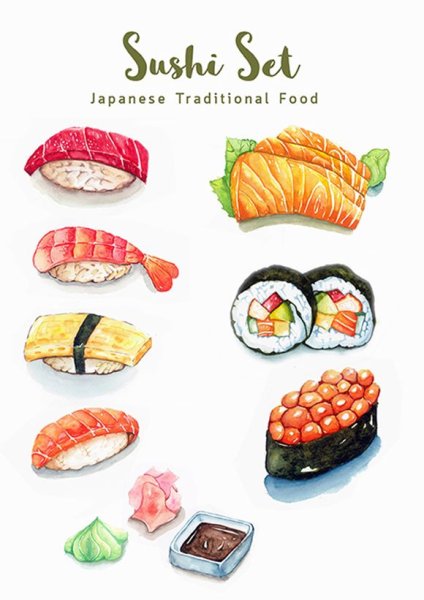 Суши скетч
