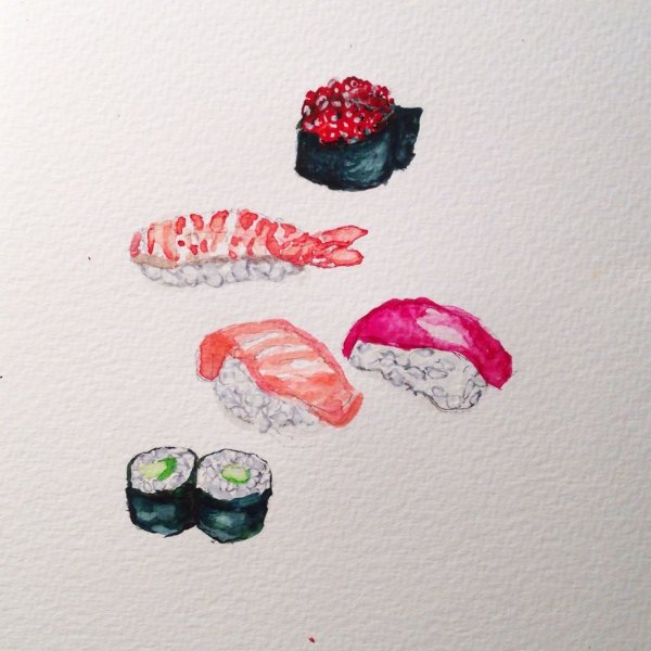 Суши фломастерами