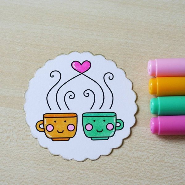 Рисунки фломастерами легкие