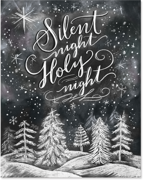 Новый год на грифельной стене