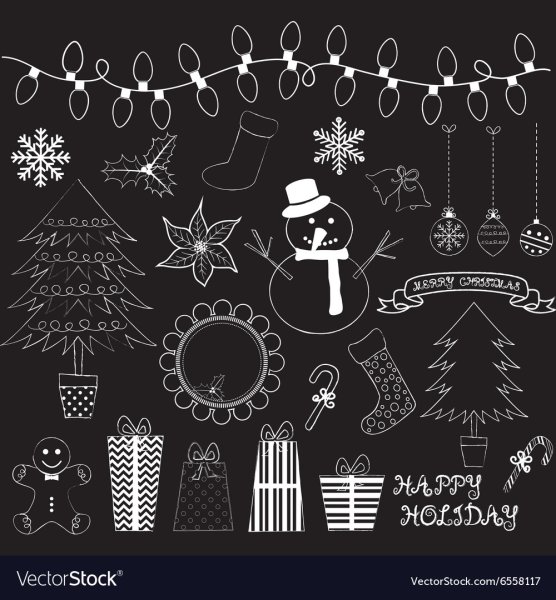 Елка мелом на доске