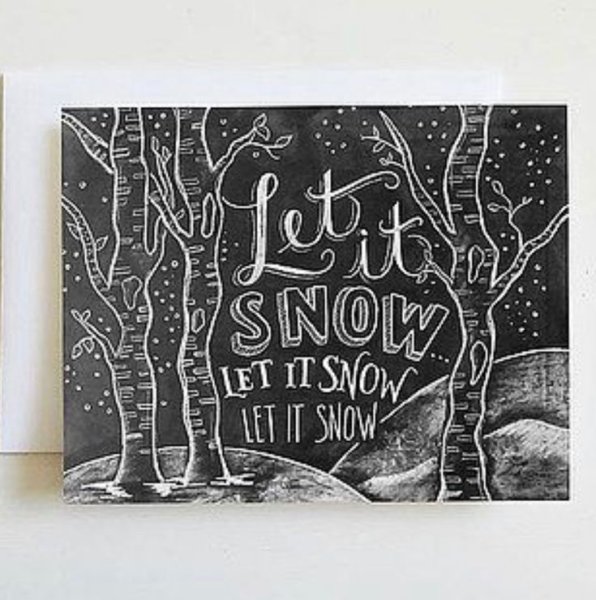 Новогодний рисунок на доске маркером