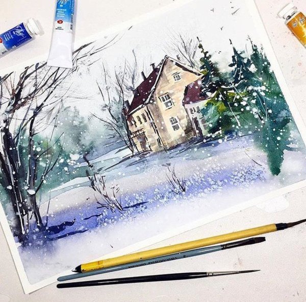 Пейзажи для рисования маркерами