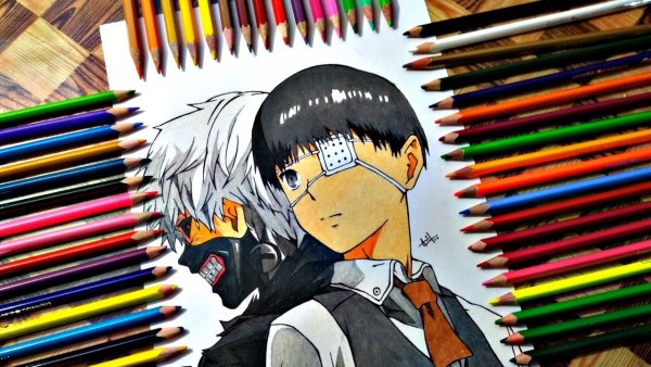 Канеки Кен маркерами