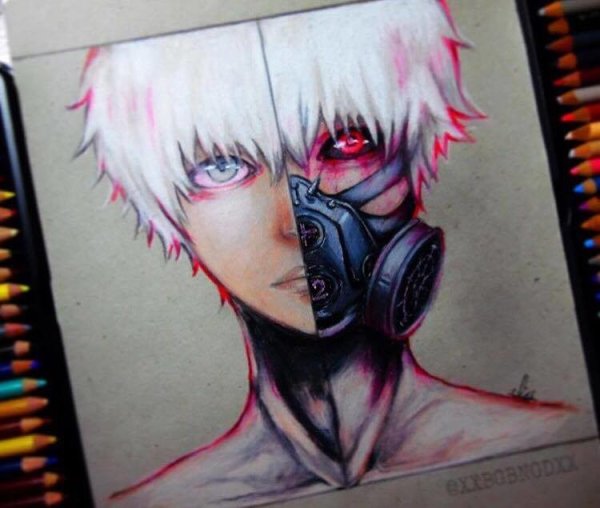 Канеки для срисовки цветной