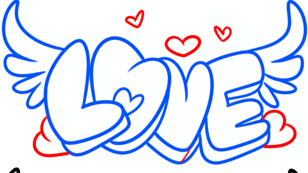 Любовные надписи на бумаге