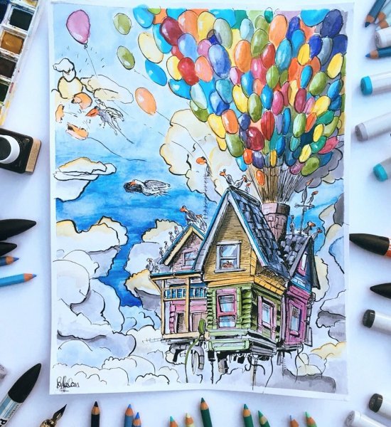 Рисунки маркерами