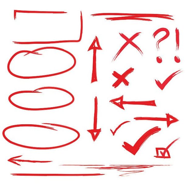 Стрелочка маркером